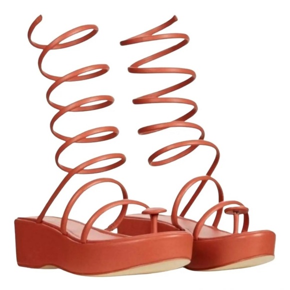 Cult Gaia Alba Platform Sandal in Jasper (Rose Pink) Size 36 (6) - Picture 1 of 8